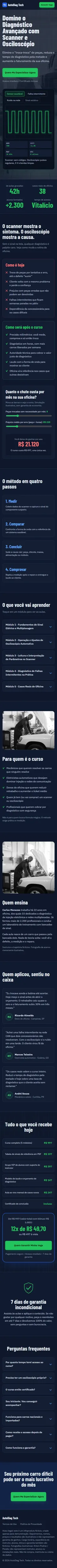 Captura completa da versão mobile de AutoDiag Tech