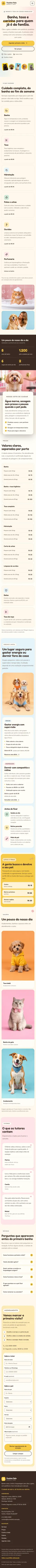 Captura completa da versão mobile de Focinho Feliz