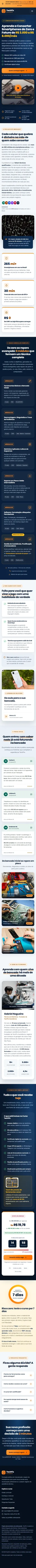 Captura completa da versão mobile de TechFix Academia